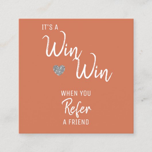 Modern Terracotta Verwijs een Kaart van de Verwijz (Voorkant)