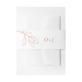 Modern Terracotta Wedding Belly Band Uitnodigingen Wikkel (Voorkant Voorbeeld)