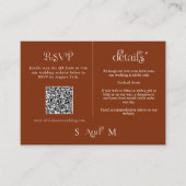 Modern Terracotta Wedding Enclosure Kaart (Voorkant)