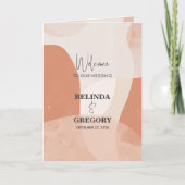 Modern Terracotta Wedding Order of Service Programma (Voorkant)