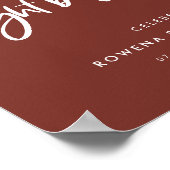 Modern terracotta Welkom in de nacht ervoor Poster (Hoek)