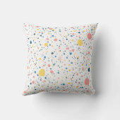 Modern Terrazzo Confetti Stippen Patroon Pastel Kussen (Achterkant)