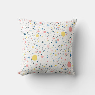 Modern Terrazzo Confetti Stippen Patroon Pastel Kussen