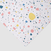 Modern Terrazzo Confetti Stippen Patroon Pastel Tissuepapier (Detail)