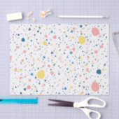 Modern Terrazzo Confetti Stippen Patroon Pastel Tissuepapier (Craft)
