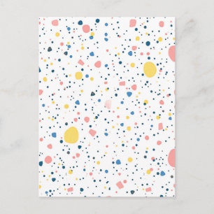 Modern Terrazzo Confetti Stippenpatroon Pastel Briefkaart