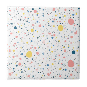 Modern Terrazzo Confetti Stippenpatroon Pastel Tegeltje