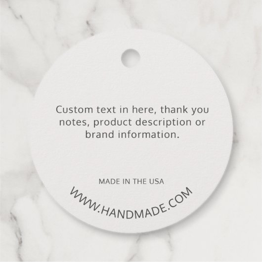 Modern Terrazzo Keramiek Kijk Uw Logo Prijs Labels (Achterkant)