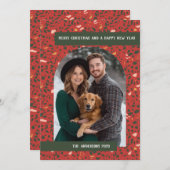 Modern Terrazzo Kerstmis Feestdagenkaart (Voorkant / Achterkant)