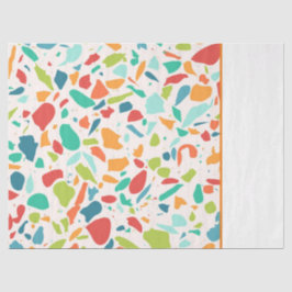 Modern Terrazzo Kleurrijk Architectonisch Ontwerp Tissuepapier