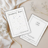 Modern Terrazzo Logo Earring Display Visitekaartje