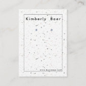 Modern Terrazzo Logo Earring Display Visitekaartje (Voorkant)