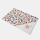 Modern terrazzo mozaïekpatroon deurmat (Schuin)