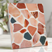 Modern Terrazzo-ontwerp met aardse tinten Tegeltje