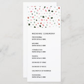 Modern Terrazzo Patroon Huwelijksceremonie Program Programmakaart (Voorkant / Achterkant)