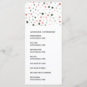 Modern Terrazzo Patroon Huwelijksceremonie Program Programmakaart (Voorkant)