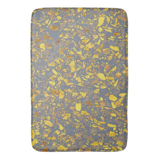 Modern Terrazzo Patroon in Goud Badmat (Voorkant Verticaal)