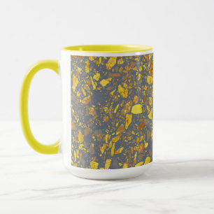 Modern Terrazzo Patroon in Goud Mok