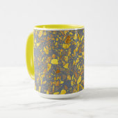 Modern Terrazzo Patroon in Goud Mok (Voorkant links)