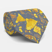 Modern Terrazzo Patroon in Goud Stropdas (Opgerold)