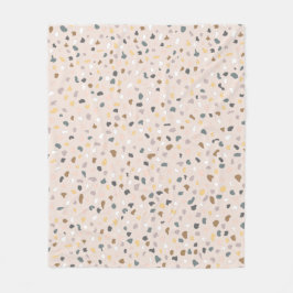 Modern Terrazzo patroon zacht neutraal Fleece Deken
