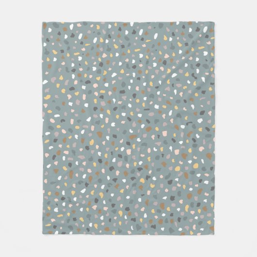 Modern Terrazzo patroon zacht neutraal Fleece Deken (Voorkant)