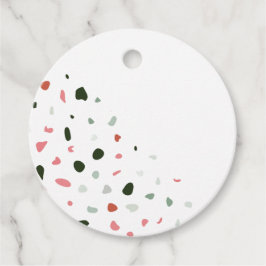 Modern Terrazzo Pattern Dank je huwelijk Bedankjes Labels