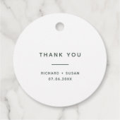 Modern Terrazzo Pattern Dank je huwelijk Bedankjes Labels (Achterkant)