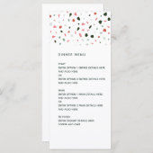 Modern Terrazzo Pattern Wedding Menu (Voorkant / Achterkant)