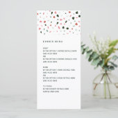 Modern Terrazzo Pattern Wedding Menu (Staand voorkant)