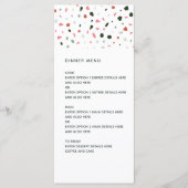 Modern Terrazzo Pattern Wedding Menu (Voorkant)
