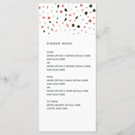 Modern Terrazzo Pattern Wedding Menu