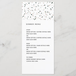 Modern Terrazzo Pattern Wedding Menu