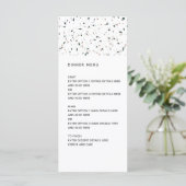 Modern Terrazzo Pattern Wedding Menu (Staand voorkant)