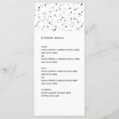 Modern Terrazzo Pattern Wedding Menu (Voorkant)