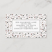 Modern Terrazzo Tegel Pattern Professional Visitekaartje (Achterkant)