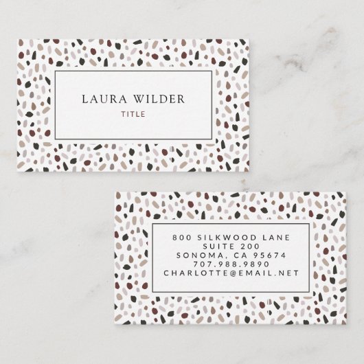 Modern Terrazzo Tegel Pattern Professional Visitekaartje (Voorkant / Achterkant)