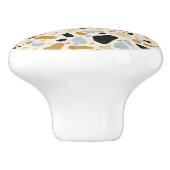 Modern Terrazzo Tile Mosaic Pattern Keramische Knop (Zijkant)