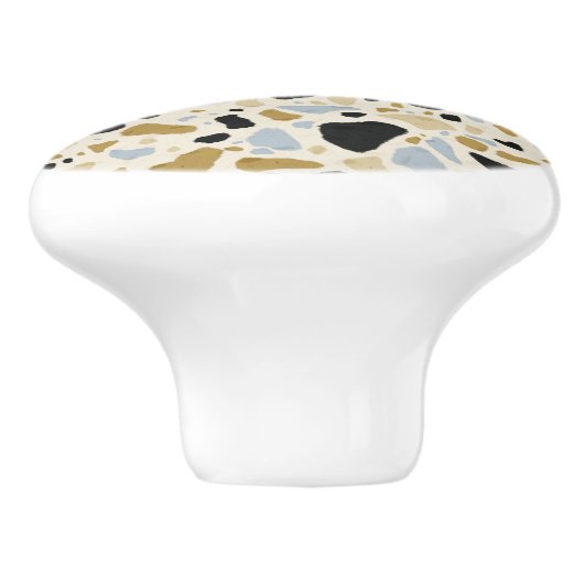 Modern Terrazzo Tile Mosaic Pattern Keramische Knop (Zijkant)