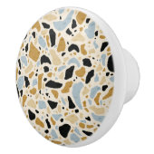 Modern Terrazzo Tile Mosaic Pattern Keramische Knop (Rechts)