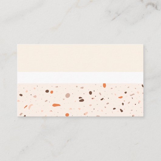 Modern terrazzo visitekaartje (Achterkant)