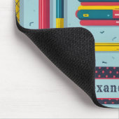 Modern Terug naar School Supplies Patroon Naam Muismat (Hoek)