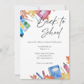 Modern terug naar school viering uitnodiging (Voorkant)