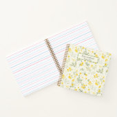 Modern Terug naar school wildbloem patroon bloemmo Notitieboek (Binnen)