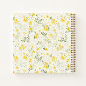 Modern Terug naar school wildbloem patroon bloemmo Notitieboek (Achterkant)
