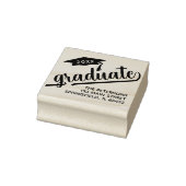 Modern teruggaveadres voor Afstuderen script Rubberstempel (Stempel)