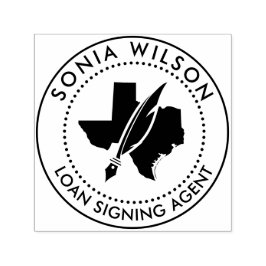 Modern Texas Notional Public Loan Signing Agent Zelfinktende Stempel