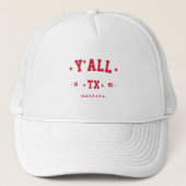 MODERN TEXAS STATE STADSNAAM INITIALEN TX TRUCKER PET (Voorkant)