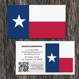 Modern Texas Visitekaartje, Texas Flag / VS Visitekaartje