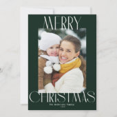 modern text merry christmas card feestdagenkaart (Voorkant)